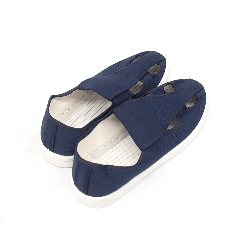 Blue ESD PVC Fours Holes Shoes factory